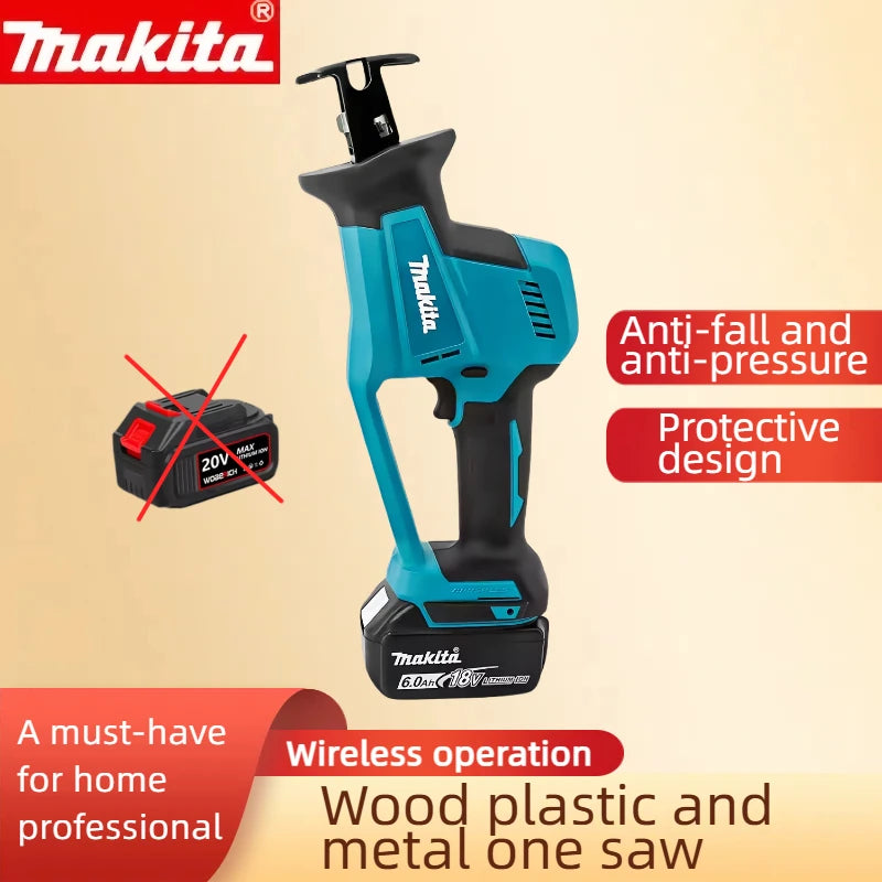 Makita DJR189 Cordless18V Lithium Battery Rechargeable Multifunction Saw Metal Cutting Saw Portable Saw Wood Cutting Tools