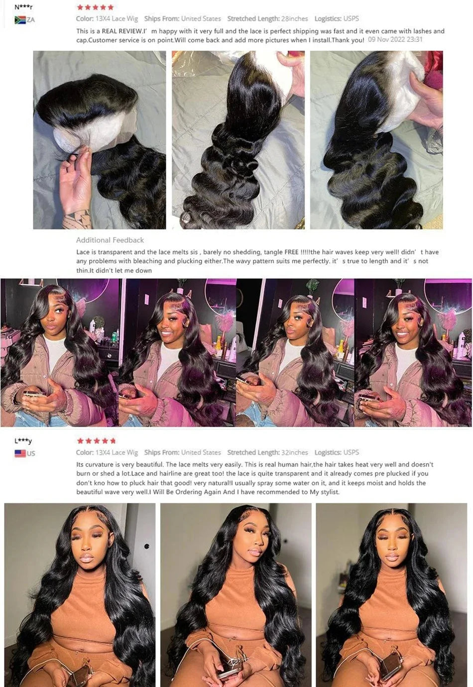 13x6 13x4 Body Wave Human Hair Front Wig 40 Inch HD Transparent Lace Frontal Wigs 200 Density Pre Plucked Lace Wigs For Women