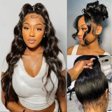 Body Wave Human Hair Wigs 360 Full Lace Wig Human Hair Pre Plucked Hd Invisible StrapPre Cut Lace 200 Density With Drawstring Hidden Strap Snug Fit Wigs
