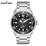 NORTH EDGE 2026 New TRITON Solar Powered Dive Watch Men Luxury Digital Watches For Men 316L Stainless Steel Case Waterproof 300M