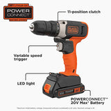 20V MAX Cordless Drill Kit with Battery Charger and Double Sided Drill Bit for Home DIY Projects Efficient Power Delivery Comp