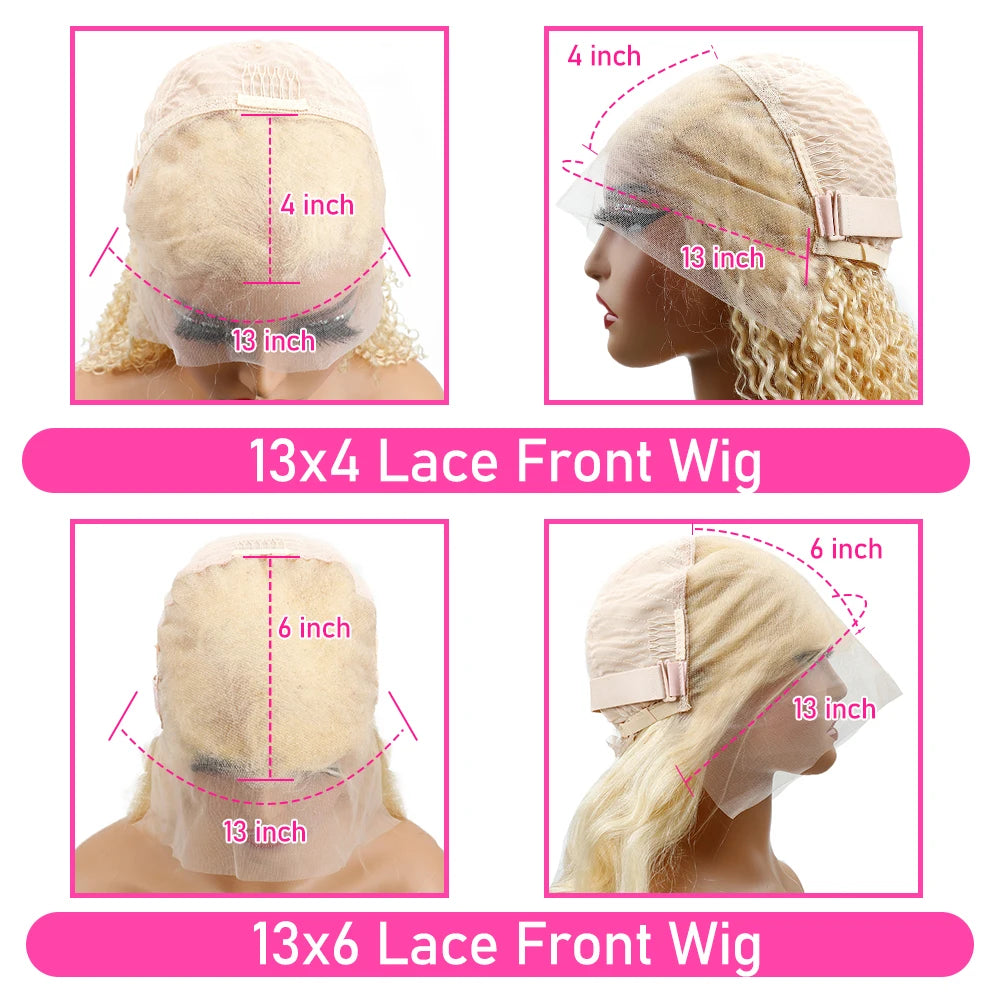30 36 Inch 13x6 Bone Straight 613 Hd Honey Blonde Lace Front Human Hair Wigs Brazilian 13x4 Color Lace Frontal Wigs For Women