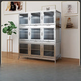 Stainless steel dog cage bold multi-layer pet display cage small dog outdoor display cabinet pet store foster cage