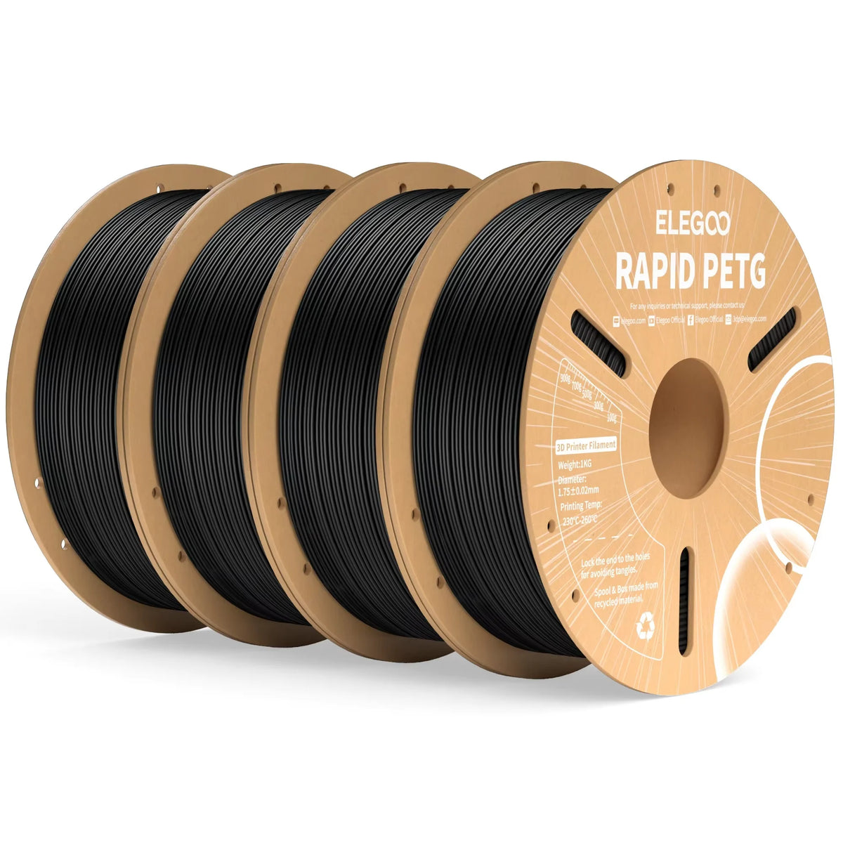 ELEGOO 4KG/5KG/10KG 1.75mm Rapid PETG Filament