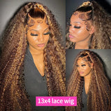 Curly 360 Full Lace Glueless Wig Human Hair Invisible Drawstring 13x6 Hd