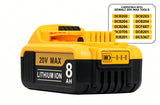 20V MAX 8Ah Battery Pack Compatible with DeWalt DCB200 DCB204 DCB205 DCB206, Lithium Ion Replacement Battery for Cordless Power Tools, 4-Pack