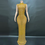 Elegant Rhinestone Party Dresses luxurious Celebration Birthday Dress Wedding Ball Sparkles Couture For Baby Shower Dress