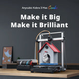 ANYCUBIC Kobra 3 Max Multi-Color 3D Printer Max 600mm/s Print Speed Large Build Size 500*420*420mm Smart APP Control