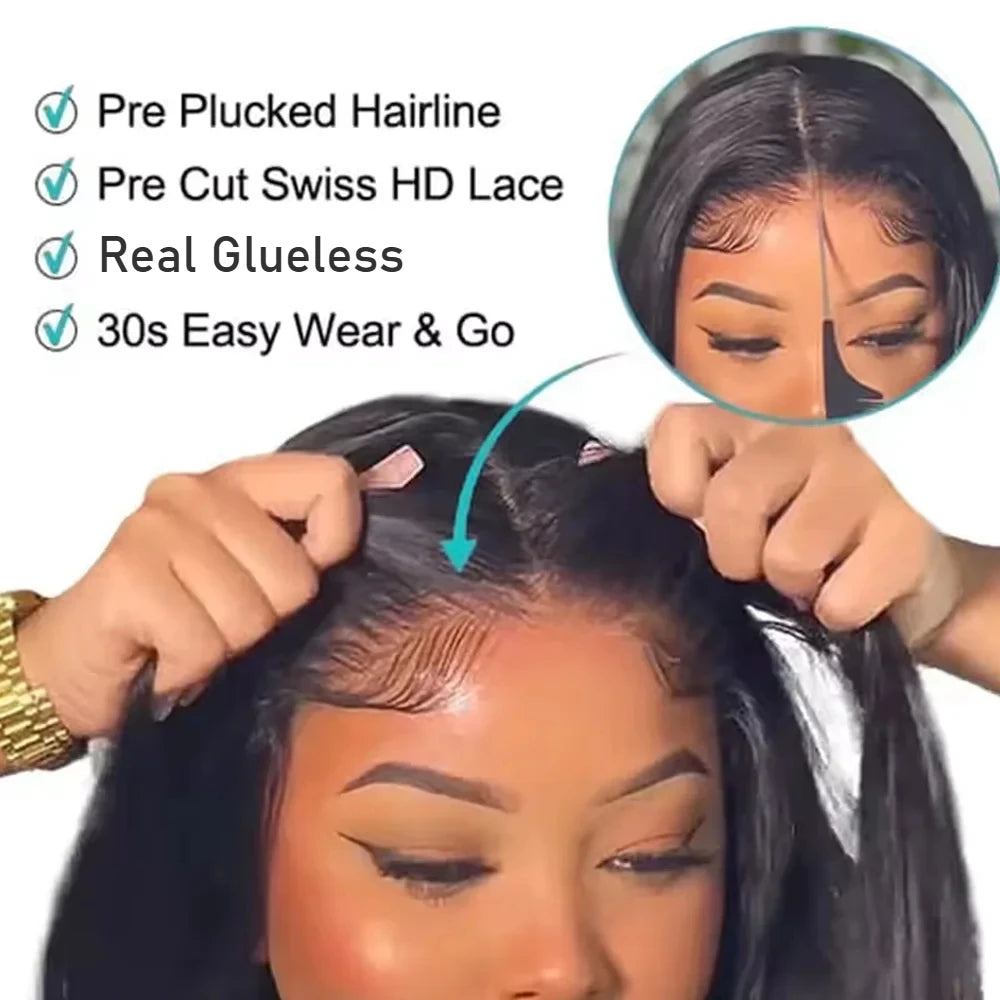 13x4 13x6 HD Lace Frontal 5x5 Closure Wigs | 40 42 Inch Bone Straight