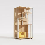 ZYY household advanced sense solid wood cat cage house balcony indoor panoramic glass cabinet