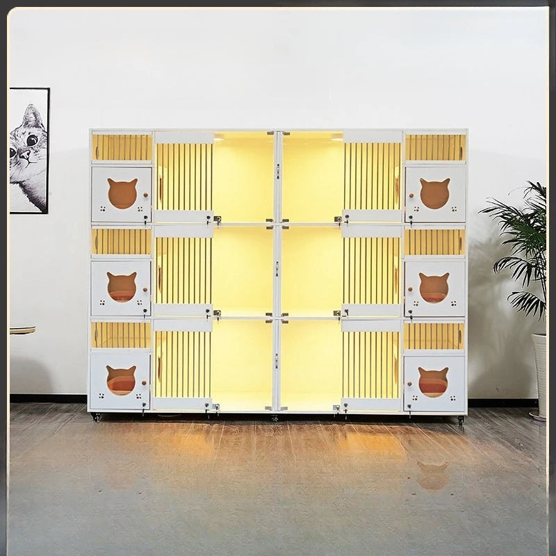 cage, solid wood cat cage, pet shop, glass cat breeding cabinet, display cabinet, foster cabinet, cattery,