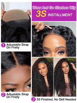 40 46 Inch Water Wave Curly Lace Front Wig 13x6 HD Deep Wave Lace Frontal Wig 300% Density Glueless Human Hair Wig For Women