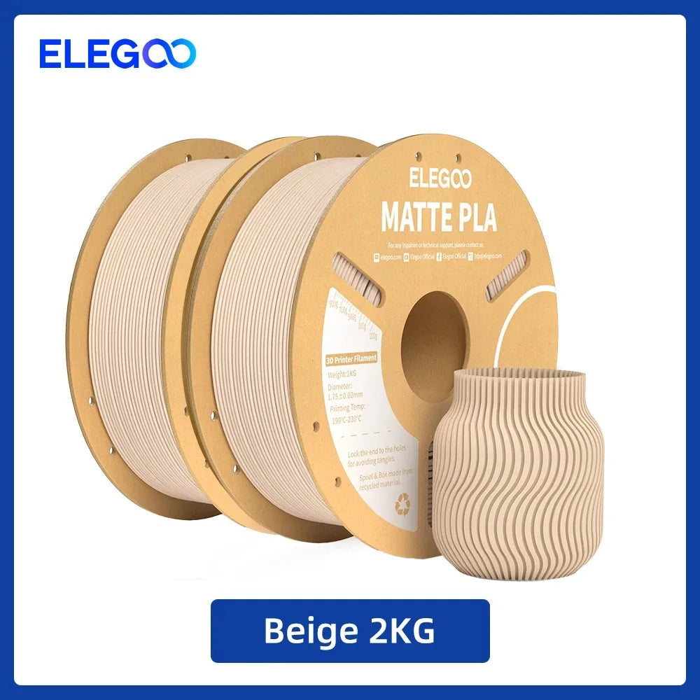 ELEGOO Multiple-Color Matte PLA Filament 1.75mm 2KG/4KG/5KG/10KG For EU US