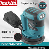Makita Cordless Rechargeable Disc Brushless Random Orbital Sander Woodworking Sanding Putty Polishing Bare 18V/20V Tool