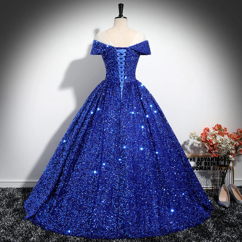 Ball Gown Dress Women Long Dresses Sexy Vestidos Y2k Streetwear V Neck Elegant Splice Party Night Work Off Shoulder Sequins