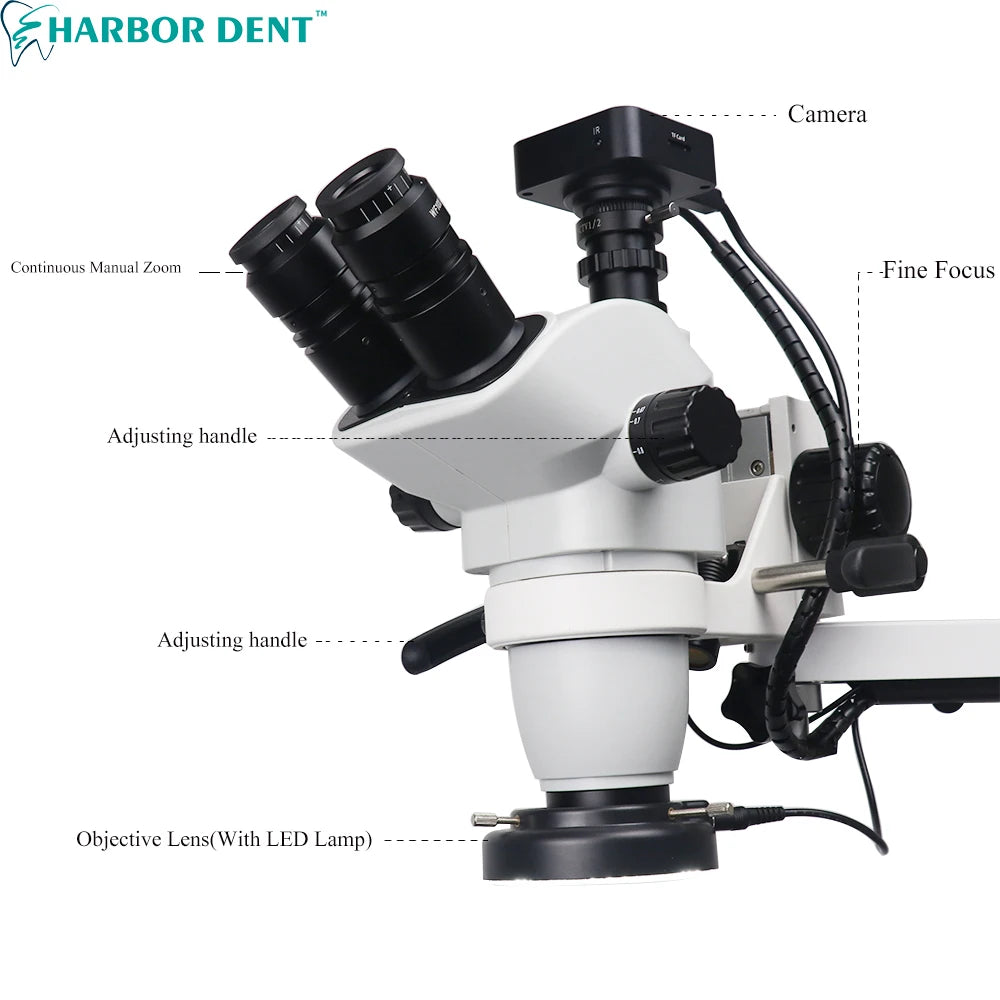 1080P Dental Operating Microscope Portable Surgical Microscope/endodontic Microscope With Camera Zoom Objective 3.35X-22.5