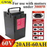 New Full Capacity 21700 Li Ion Battery Pack 60V 20AH 50AH Built In BMS Protection 24 Hour Fast Shipping Free Charger Included