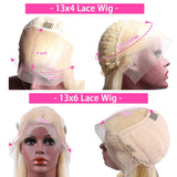 HD Transparent 613 Blonde Straight 200 Density 13x4 13x6 Lace Front
