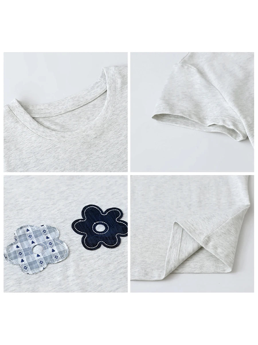 CHIC VEN Fashion Women T-Shirts Slim New Round Neck Short Sleeved Female Tees Short Top Summer 2025