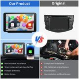 Pionray Wireless CarPlay Screen for Car 7" HD Portable Stereo Touchscreen CarPlay & Android Auto 1080P Full HD Screen Backup Cam