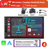 LEHX 7Inch Carplay Android Auto Player IPS Touch Screen HD Automotive Multimedia Car MP5 Player USB Bluetooth Card 2 Din Stereo