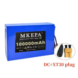 36V 100Ah 10S6P Lithium-Ion Battery Pack 36V 100000mAh 1000W Electric Battery Built-in BMS