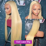30 40 Inch 613 Honey Blonde 13x6 Hd Transparent Lace Front Human Hair 13x4 Bone Straight Lace Frontal Wig for Women 250 Density