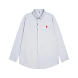2026 New Men's Long Sleeve Casual Shirt Double Chest Pocket Button Up Soft Loose Linen Comfy Daily Work Street Outdoor Wear Tops