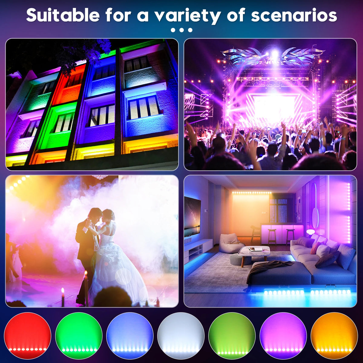 Somspot 36W 9LEDs RGBW Lights Bar Stage Lighting Effect LED Projection Light DJ Party Lights for Disco Bar Club Wedding Birthday