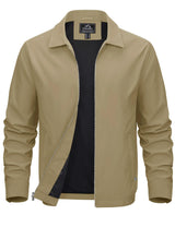 Men's Lightweight Windbreaker Jacket Full Zip Casual Jacket Water-Repellent Coat with Zip Pockets Golf Work Outdoor