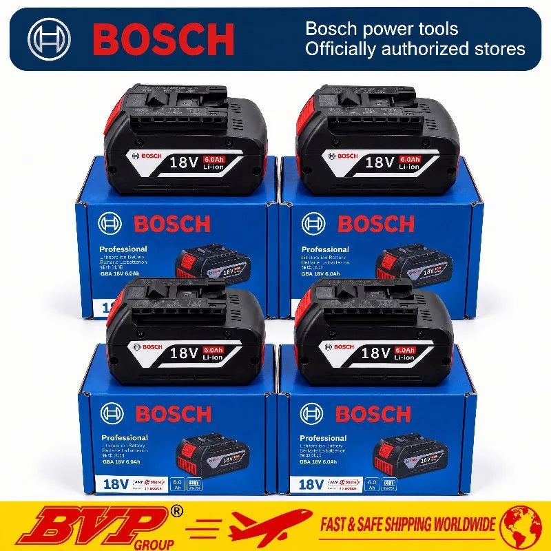Bosch 18V 6.0Ah Genuine Battery BAT609 BAT609G Original Rechargeable Lithium-Ion Power Tool Battery