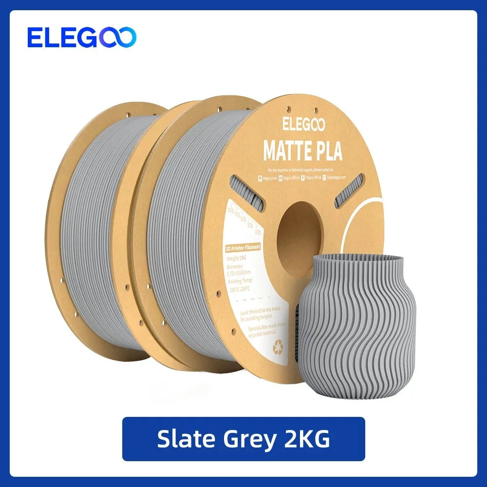 ELEGOO Multiple-Color Matte PLA Filament 1.75mm 2KG/4KG/5KG/10KG For EU US