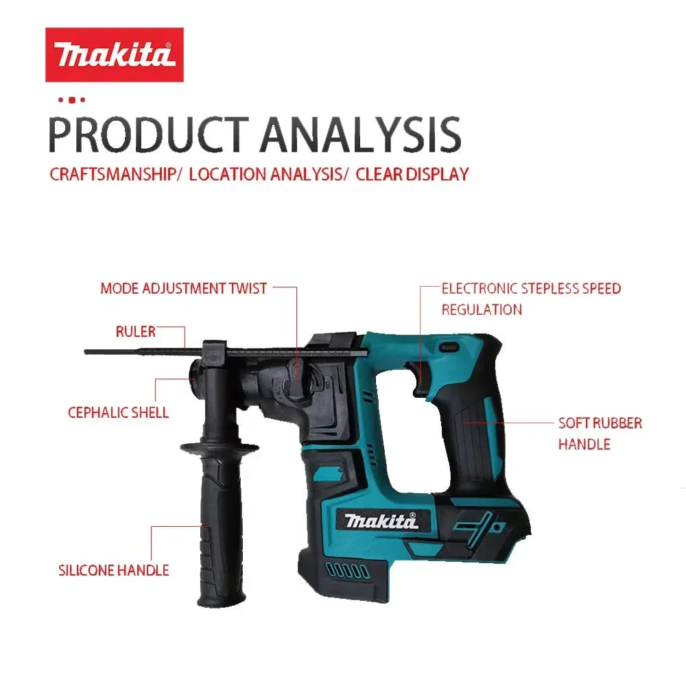 Makita Brushless Hammer Cordless Electric Hammer 18V Lithium Battery  Wireless Drills Makita 18v Power Tools