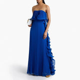 Summer Beach Sexy Bal Long Dr Women's Strapl Gown High Waist Polyester Material No Sve Fairy Skirt Sle