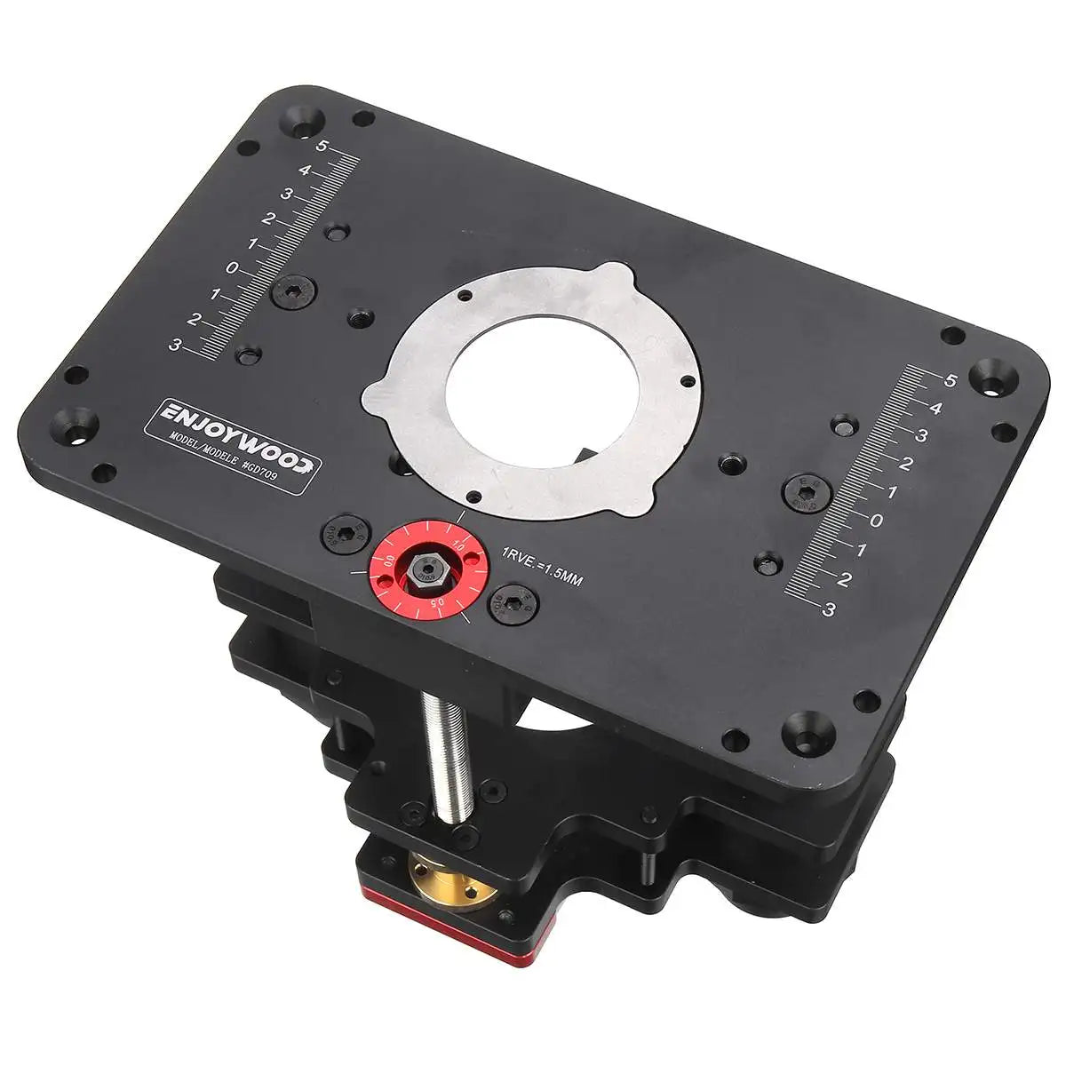 ENJOYWOOD GD7 PRO Router Lift for 65mm/69mm Wood Router for Router Table Set Up Lift with Router Plate Precision Woodworking