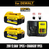 Compatible Replacement Battery For DeWalt 20V/60V 12Ah Lithium Battery Fit DCB200 DCB203 DCB204 DCB205 DCB206 Power Tools