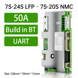 JBD Smart LiFePO4 BMS 7S 8S 24V 12S 13S 14S 36V 16S 48V 20S 21S With Built-in Bluetooth 40A 80A 100A Uart Function For E-bike