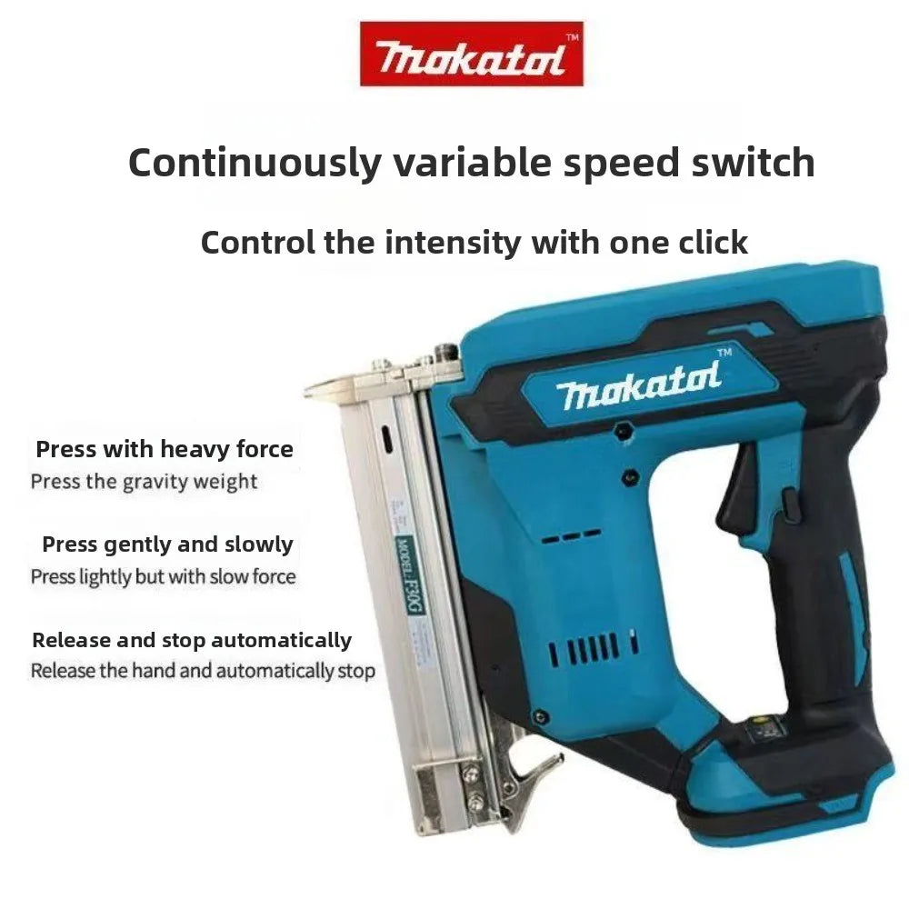 Makita DFN350 Cordless Electric Impact Staple Gun Straight Nails Riveting Gun Carpentry Tools Compatible with 18V Battery