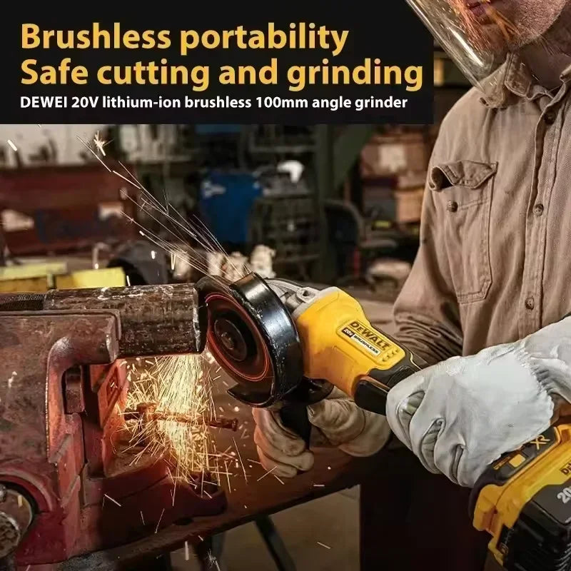 DEWALT DCG406 Brushless Angle Grinder 125mm Flat Head 18V Lithium Battery Bare Cutting Machine Tool Rotary Tool for E-commerce