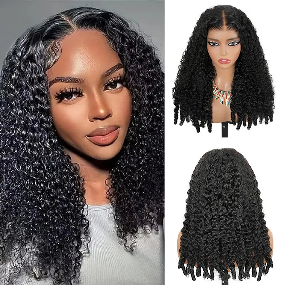 Burmese Curly Wigs Human Hair 7x6 Lace Frontal Wig 44 46 Inches For Women 7x6 Glueless Curly HD Lace Front Wigs With Spiral End