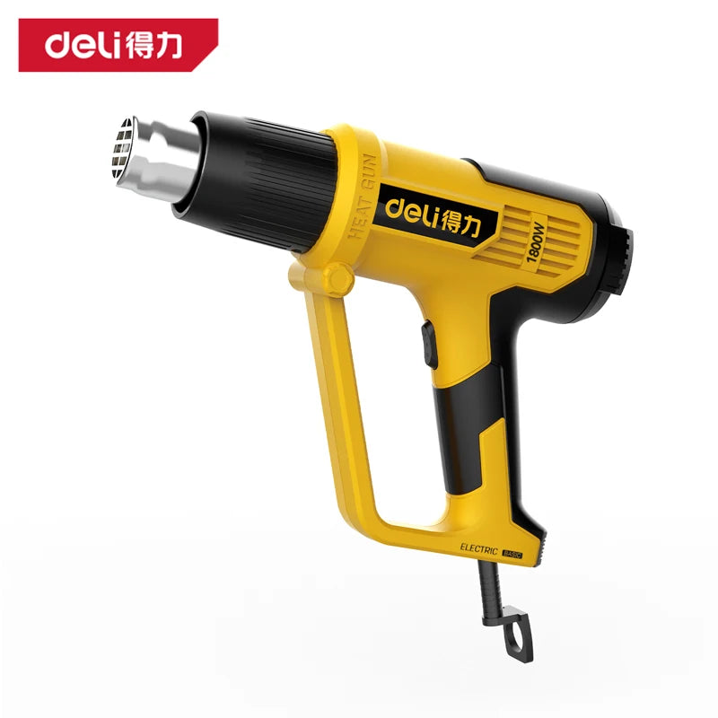 DELI 1800W Industrial grade Hot Air Gun LCD Temperatures Adjustable Mini Heat Gun Thermal Blower Shrink Wrapping