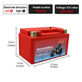 Motorcycle Battery LiFePO4 Scooter Starter 12.8V 5Ah 7Ah 9Ah CCA 200A-400A Built in BMS Lithium Battery Voltage Protection ATV