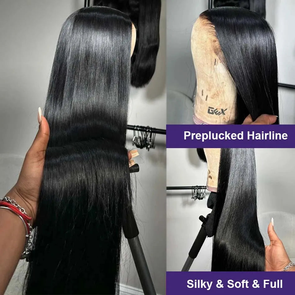 Straight Human Hair Wigs 13X6 Hd Lace Frontal Wig 30 40 Inch 13X4