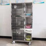 Cat Boarding Cages for Pet Grooming Salon Pet Hospital Stainless Steel Veterinary Cage
