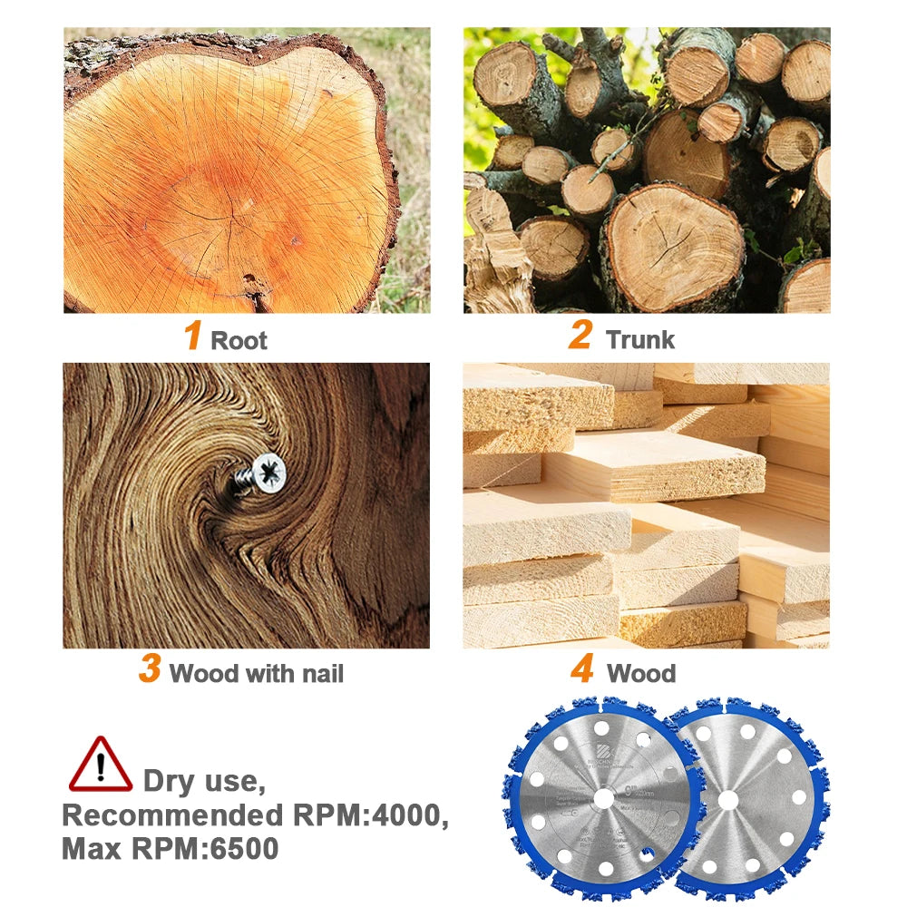 BRSCHNITT Diamond Saw Blades 1PC 9 Inch 230mm for Cutting Wood Roots Stumps Plastic Tubing - Separating Disc for Woodworking