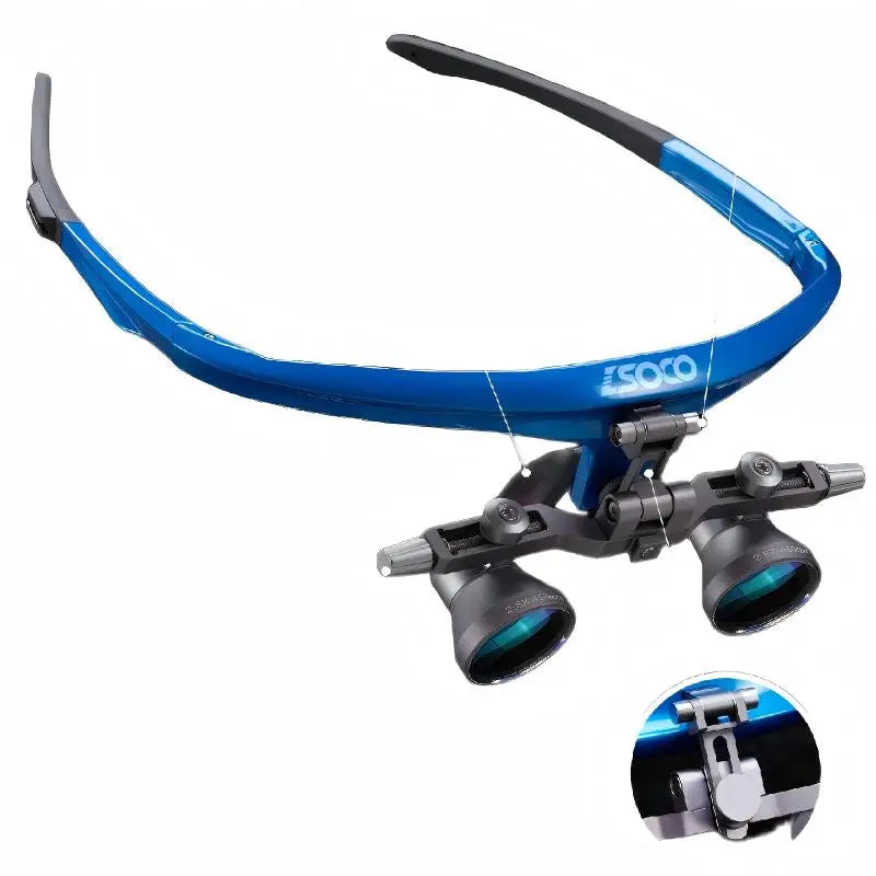 Dental Surgical Loupes 45° Ergo Deflection&Flip-up Medical Magnifier Professional Binocular Loupes for Dentist Magnetic Headlamp