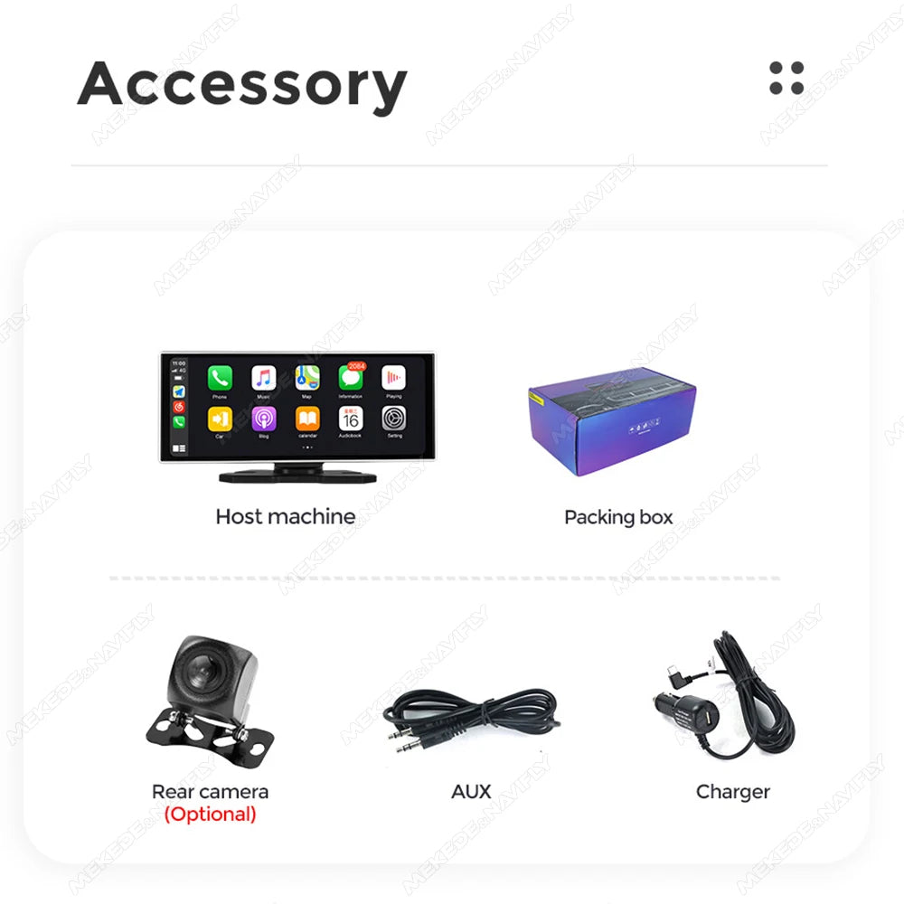11.26" Linux System Portable installation Car Multimedia Player Carplay Android Auto IPS Screen Support DSP FM AUX Camera SD