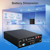DATOUBOSS 48V 100Ah LiFePO4 Lithium Battery, 5.12kWh 3U Server Rack Battery Built-in 100A BMS, 15,000+ Deep Cycles, Bluetooth & App Monitoring, RS232/RS485/CAN, for Home, RV & Off-Grid Backup