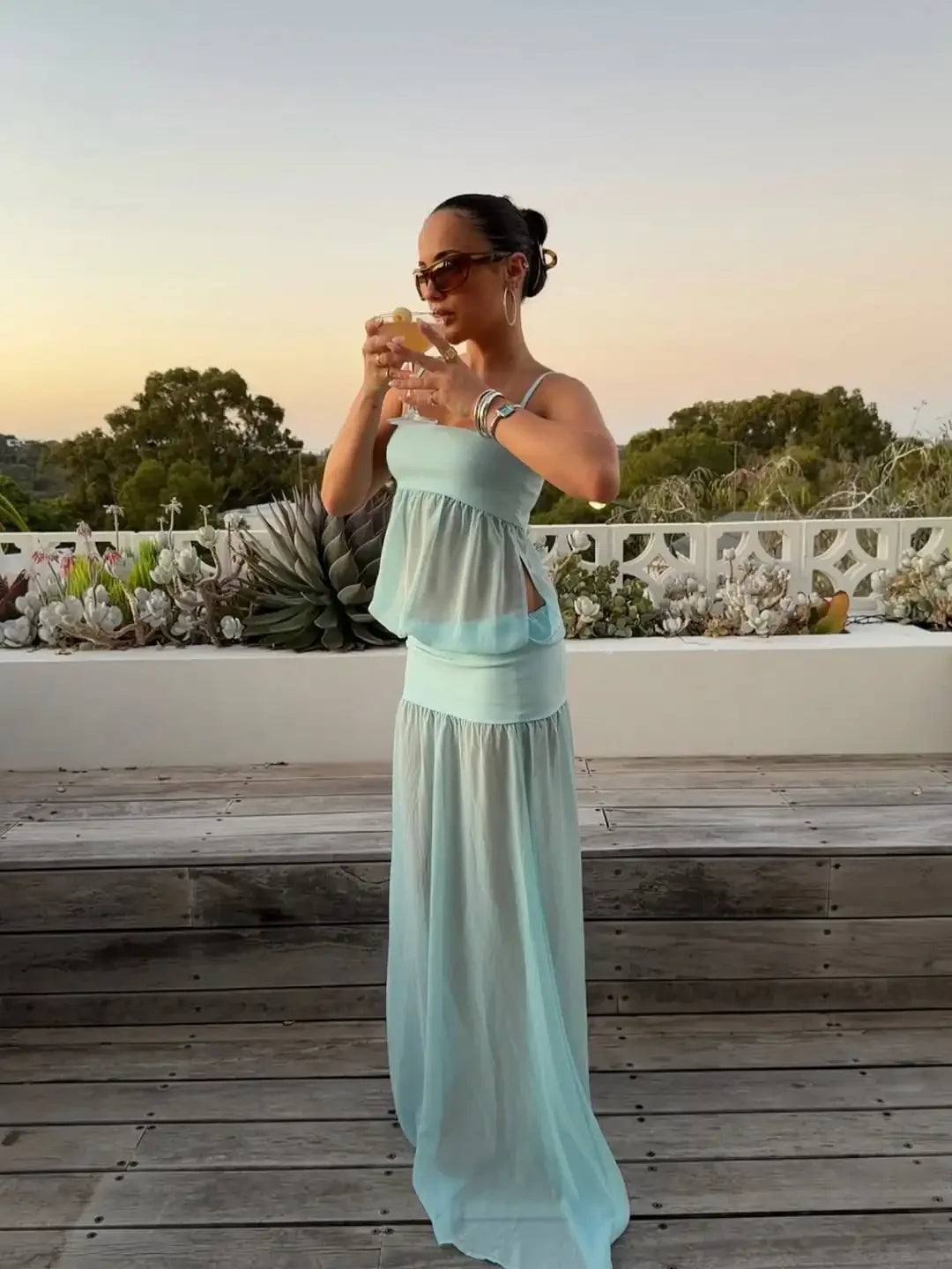 Spaghetti Strap Sexy Hollow Out Dress Women Elegant Sleeveless Backless Patchwork Bodycon Dress Vacation Beach Partywear 2026