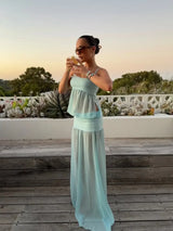 Spaghetti Strap Sexy Hollow Out Dress Women Elegant Sleeveless Backless Patchwork Bodycon Dress Vacation Beach Partywear 2026